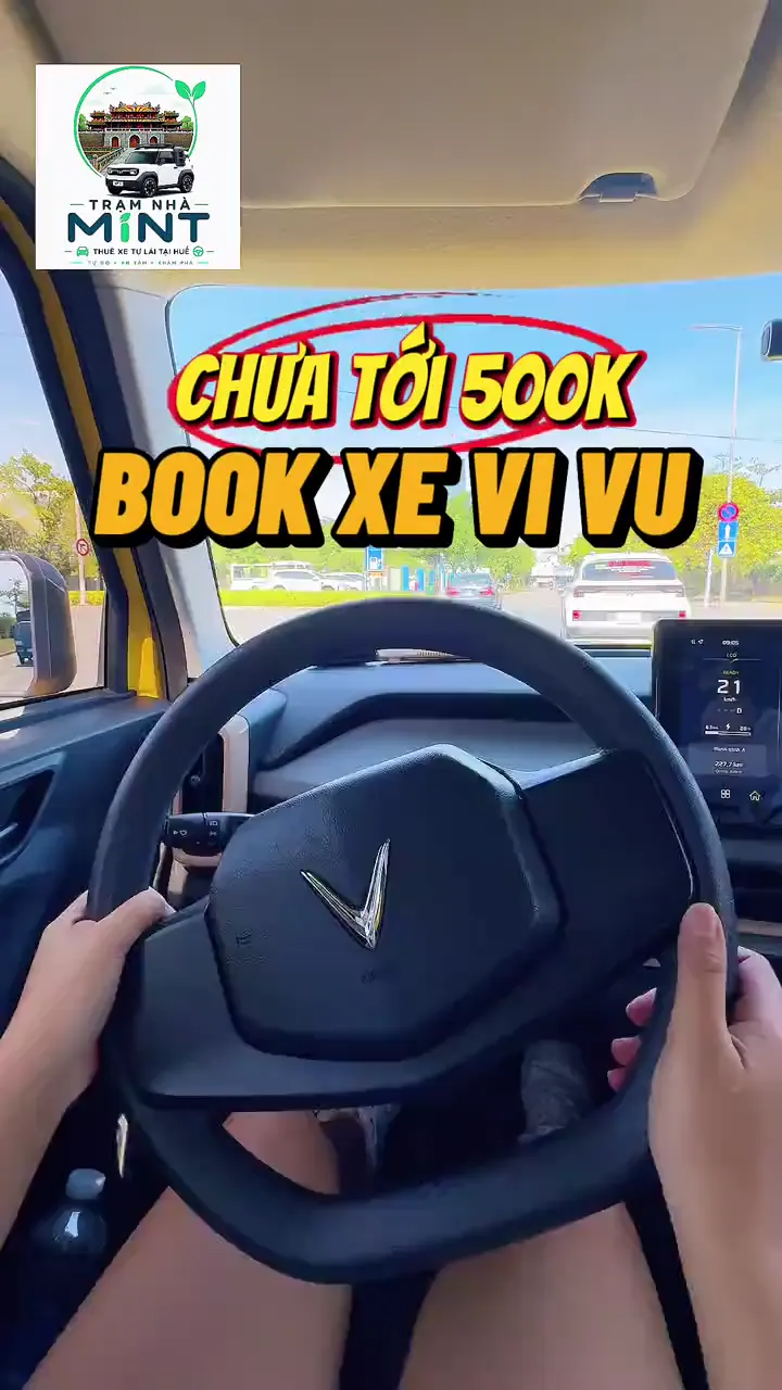 Poster video VinFast VF3 tự lái tại Huế với thông điệp chưa tới 500K